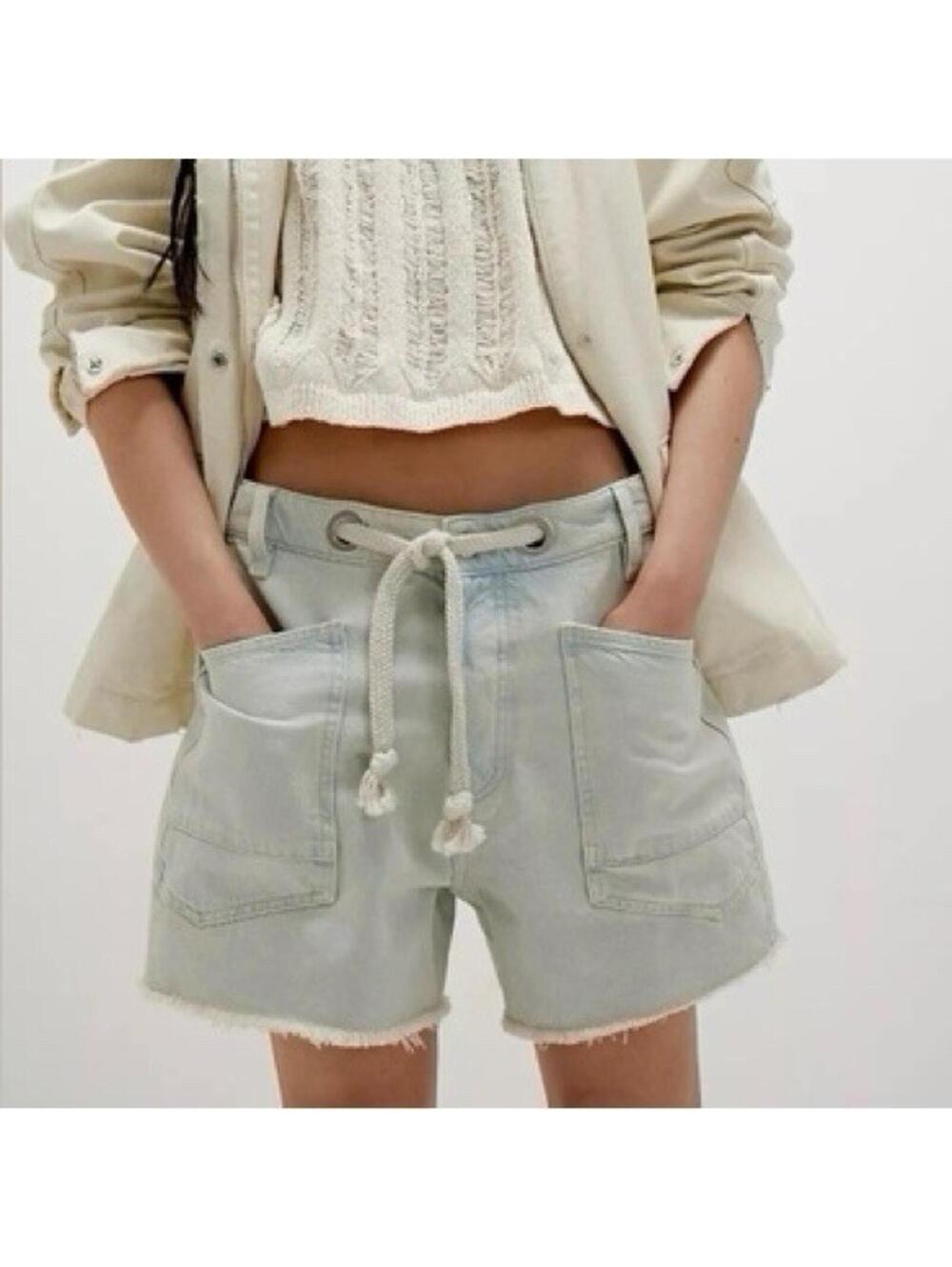 Free People We The Free Moxie Barrel Shorts Women’s Size 26 Festival Casual